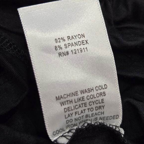 LNA Clothing Long Sleeve Top Ruched Front V-Neck Black Fitted Evereve Small - Picture 5 of 7